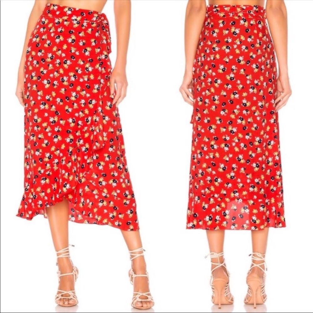 Faithfull the Brand Celeste Wrap Skirt in Jasmine Floral (Anthropologie) - S/M